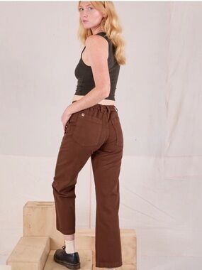 Big Bud Press Warm Chocolate Brown Work Pants High Waist Size Small